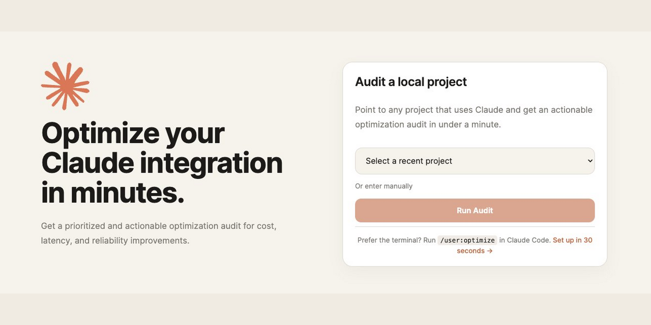 GitHub - saharmor/claude-optimize: Scan your Claude-powered app and get ...