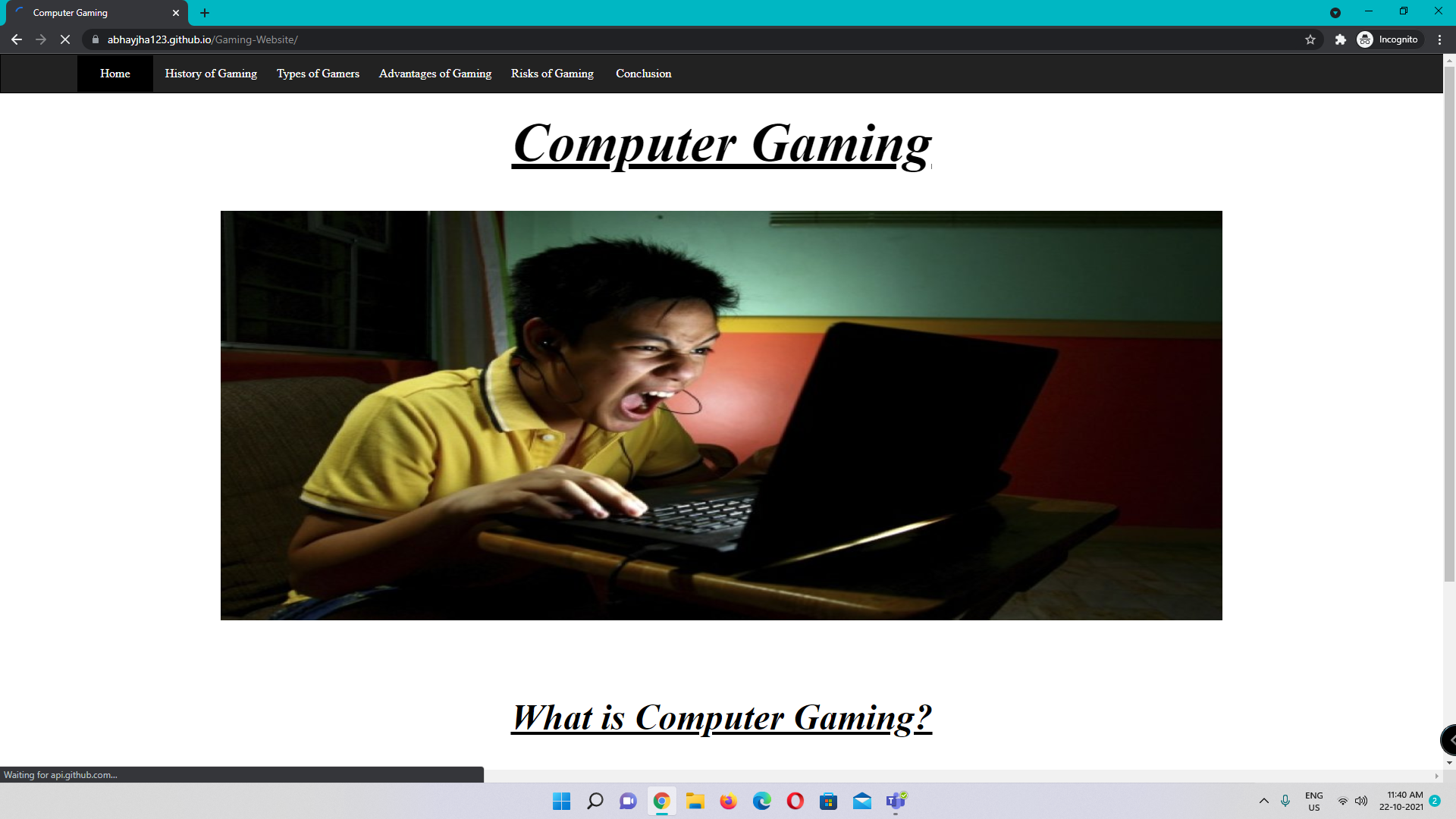 GitHub - AbhayJha24/Gaming-Website: A website on Gaming