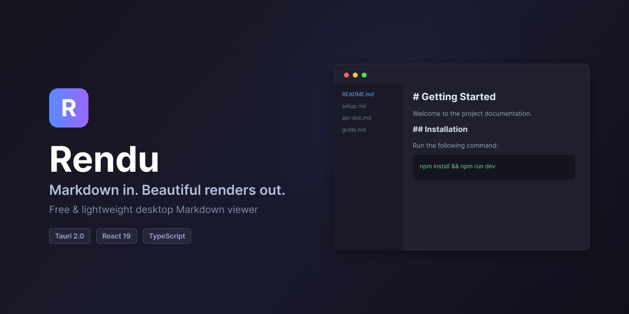 GitHub - kashioka/Rendu: Lightweight desktop Markdown viewer for AI ...