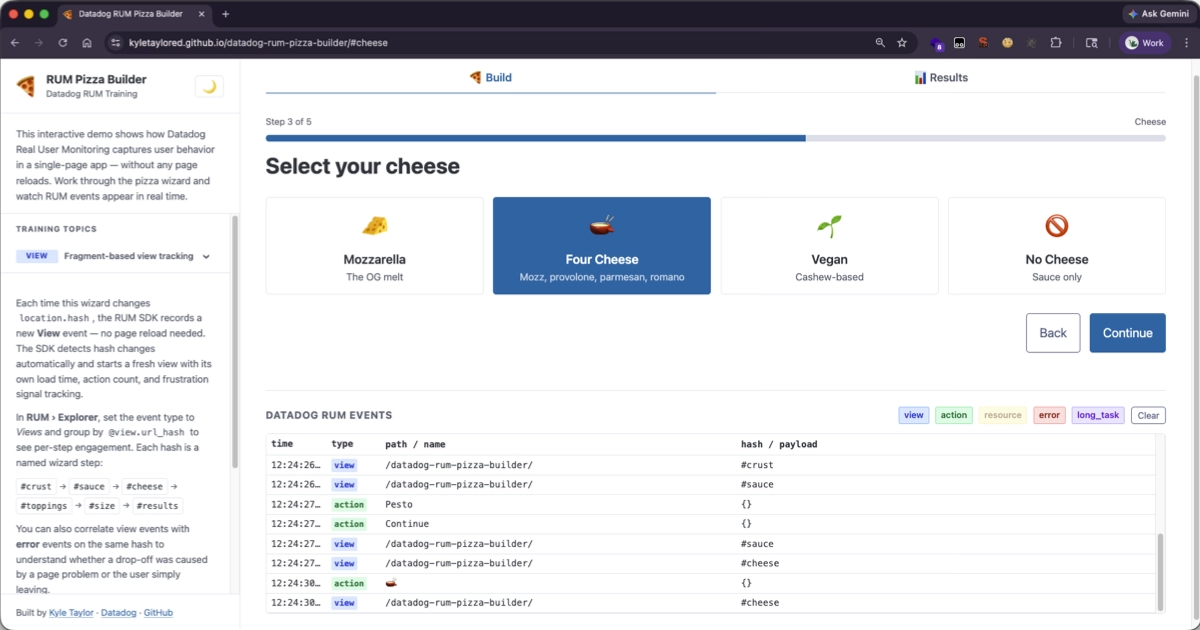 datadog-rum-pizza-builder
