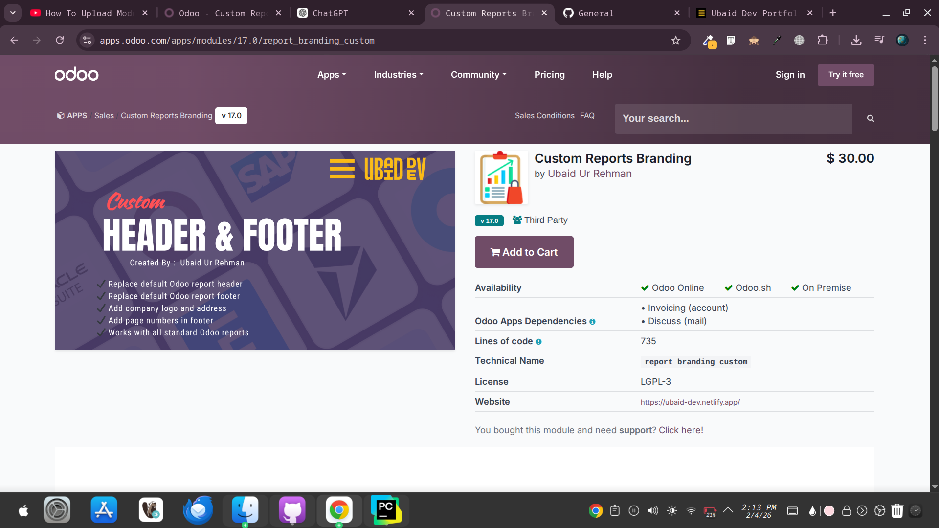 GitHub - ubaidkhan7653/custom-header-footer: This module replaces the ...