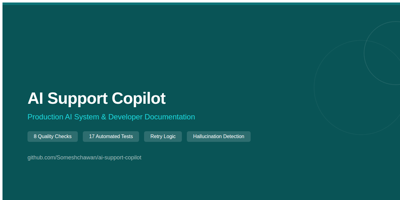 GitHub - Someshchawan/ai-support-copilot: Production-style AI support ...