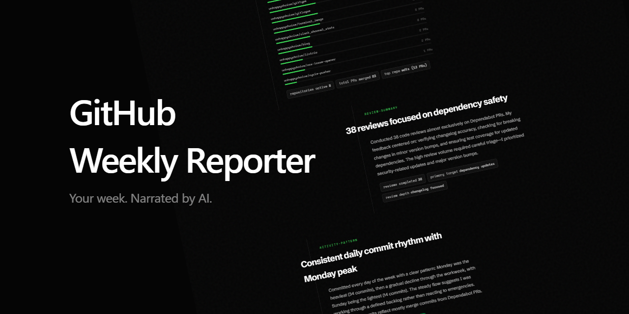 github-weekly-reporter