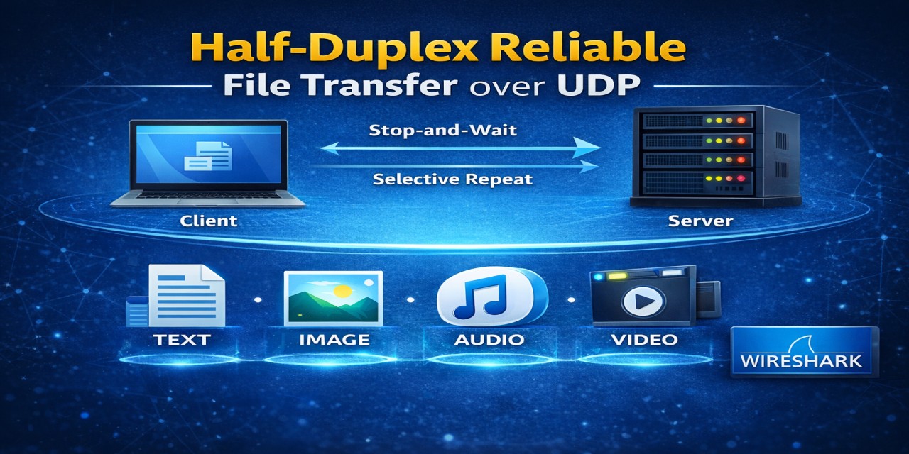 Half-Duplex-Reliable-File-Transfer-using-UDP-Protocol