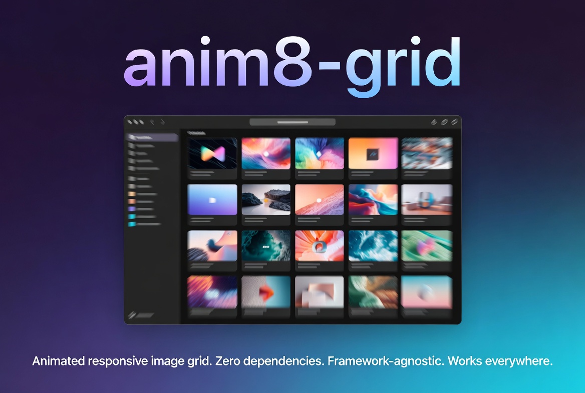 GitHub - muratdemirci/anim8-grid: Animated responsive image grid. Zero ...