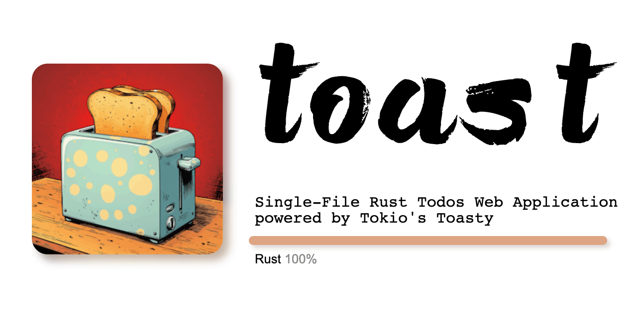 GitHub - aekasitt/toast: Single-File Rust Todos Web Application powered ...