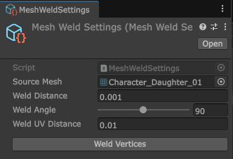 GitHub - eviltwo/MeshVertexWelder: Merges vertices of a mesh · GitHub