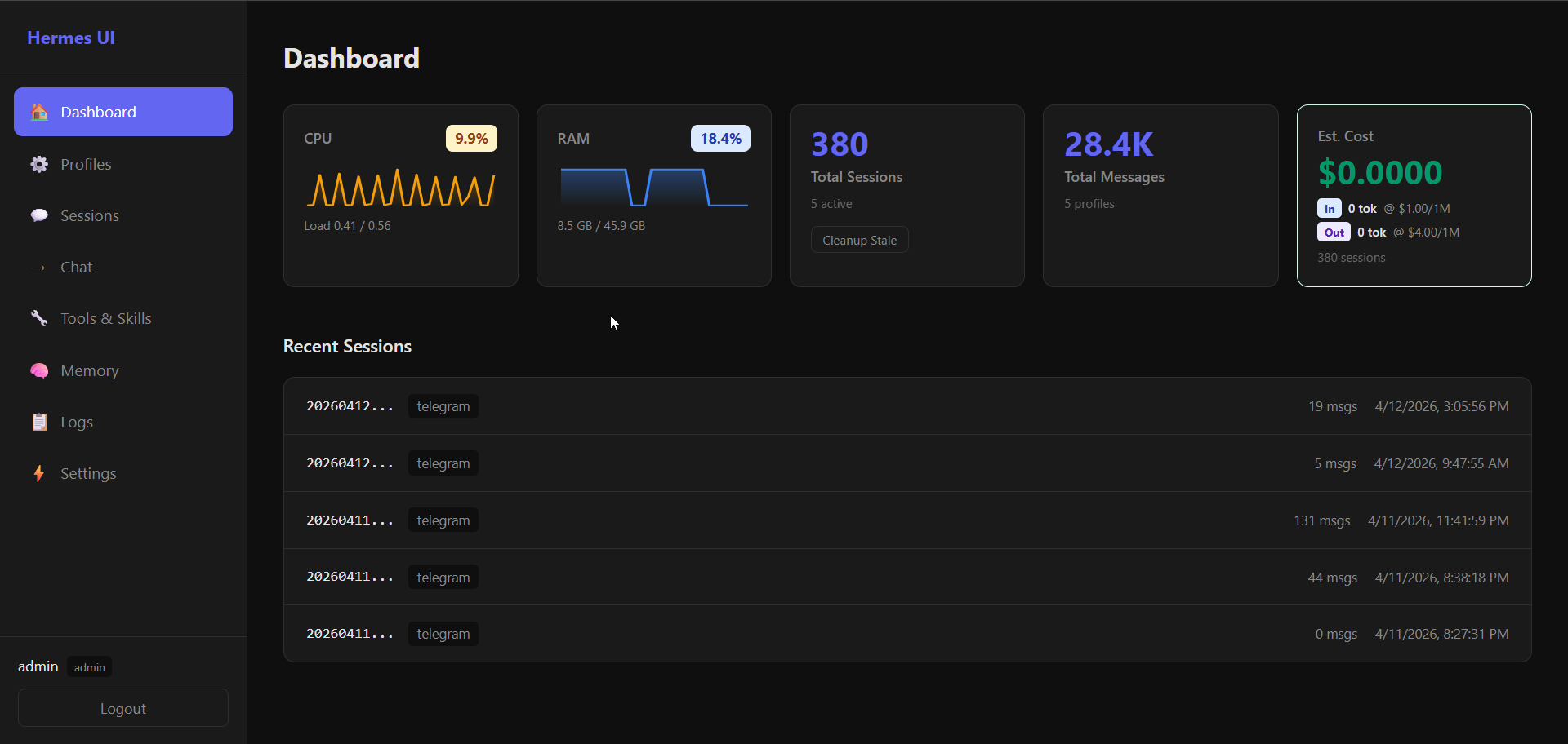 GitHub - karthikkrishnaswamysr/hermes-agent-admin-ui: A Simple Repo for ...