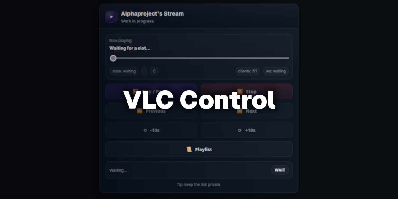 GitHub - Alphaproject1998/vlc-control: A lightweight, self‑hosted web ...
