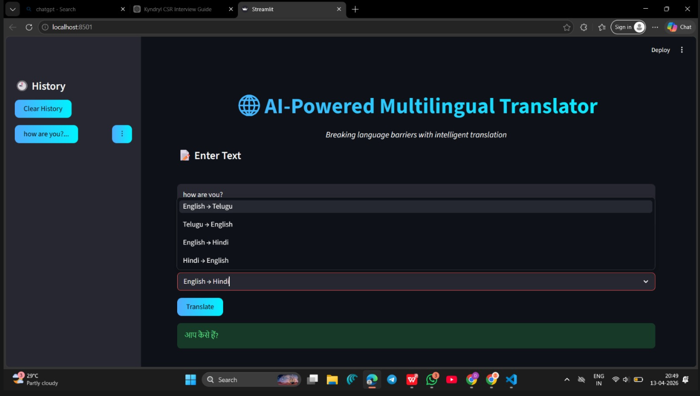 GitHub - SriMahalakshmiveeri/AI-powered-multilingual-translator ...