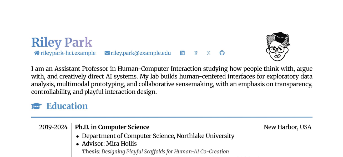 Academic-CV-Template-LaTeX