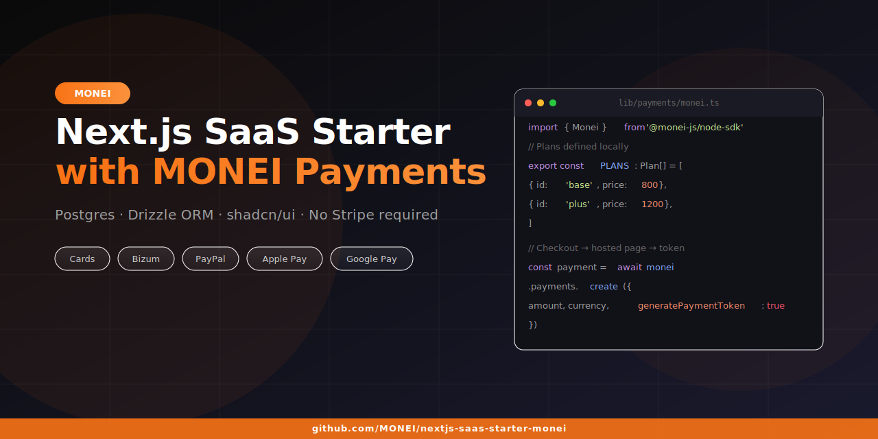 nextjs-saas-starter-monei