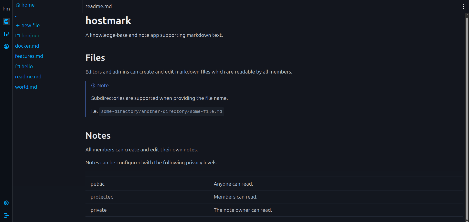 GitHub - Sammy-T/hostmark: A knowledge-base and notes app supporting ...
