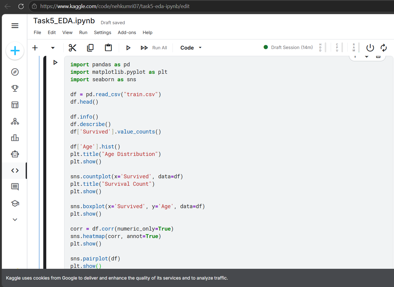 GitHub - nkumari6-maker/Task-5-EDA: Exploratory Data Analysis on ...