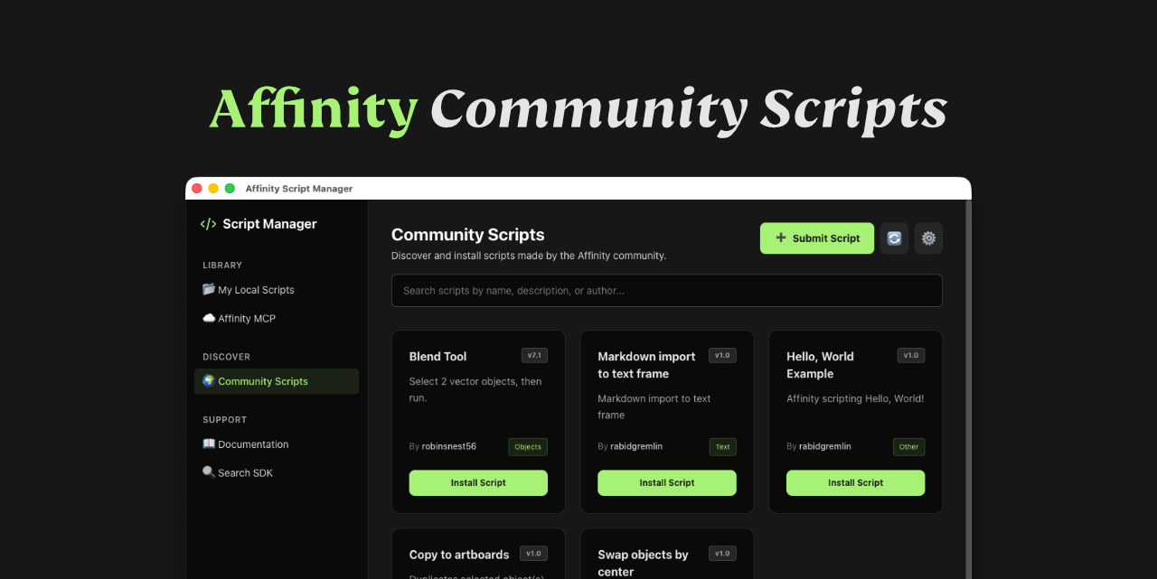 Affinity-Community-Scripts