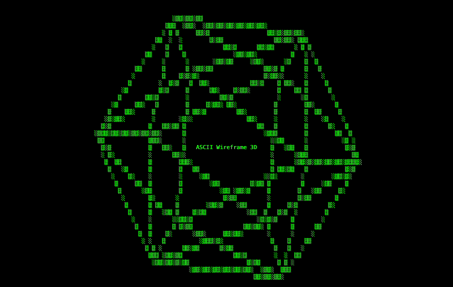 ascii-wireframe-3d