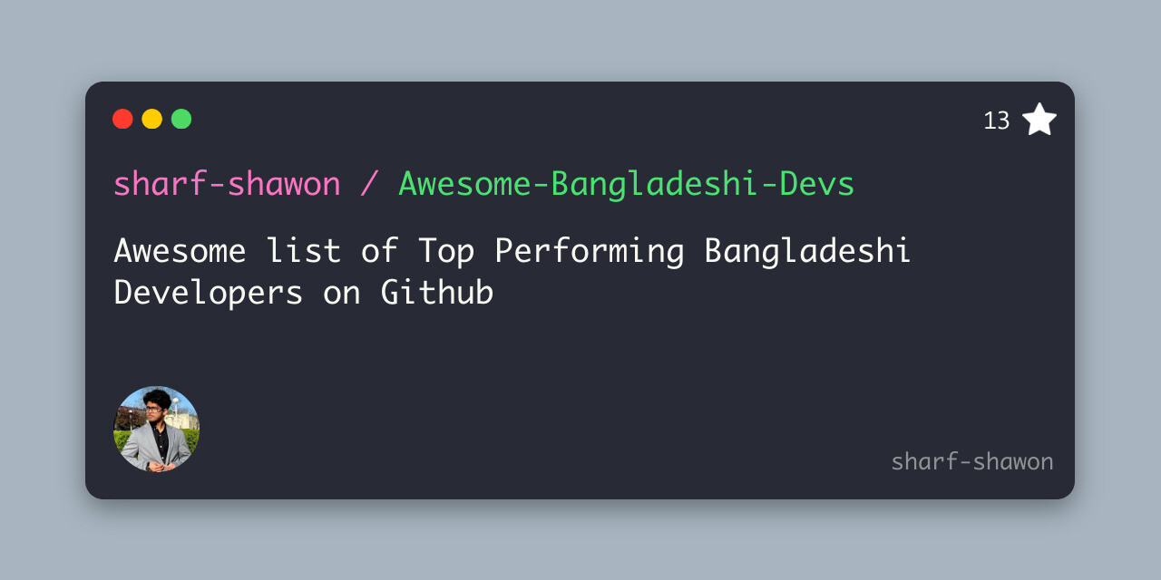 Awesome-Bangladeshi-Devs