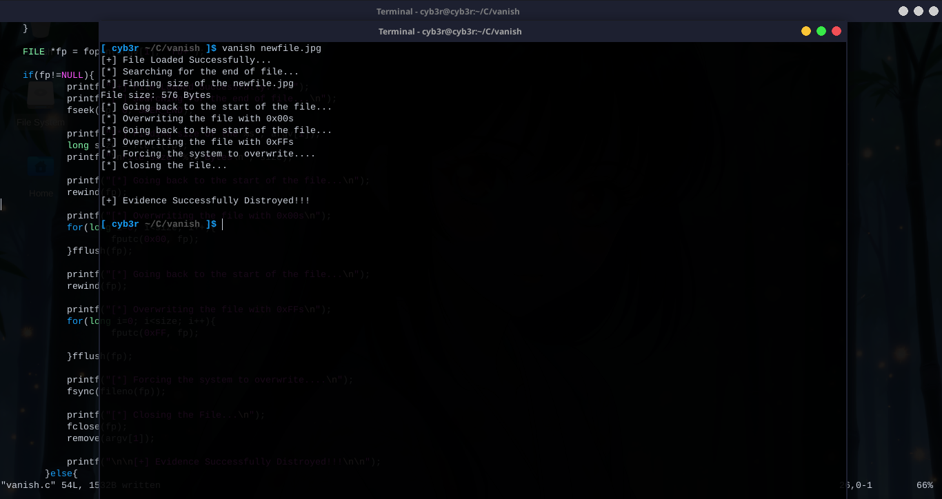 GitHub - cyb3rghazi/vanish: A minimalist secure-delete utility written ...