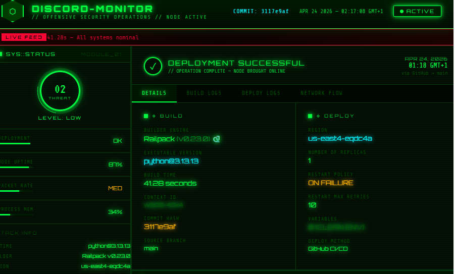 GitHub - bitsecurextech-droid/DISCORD-MONITOR-BOT-BACKEND-TOR-HOSTED ...