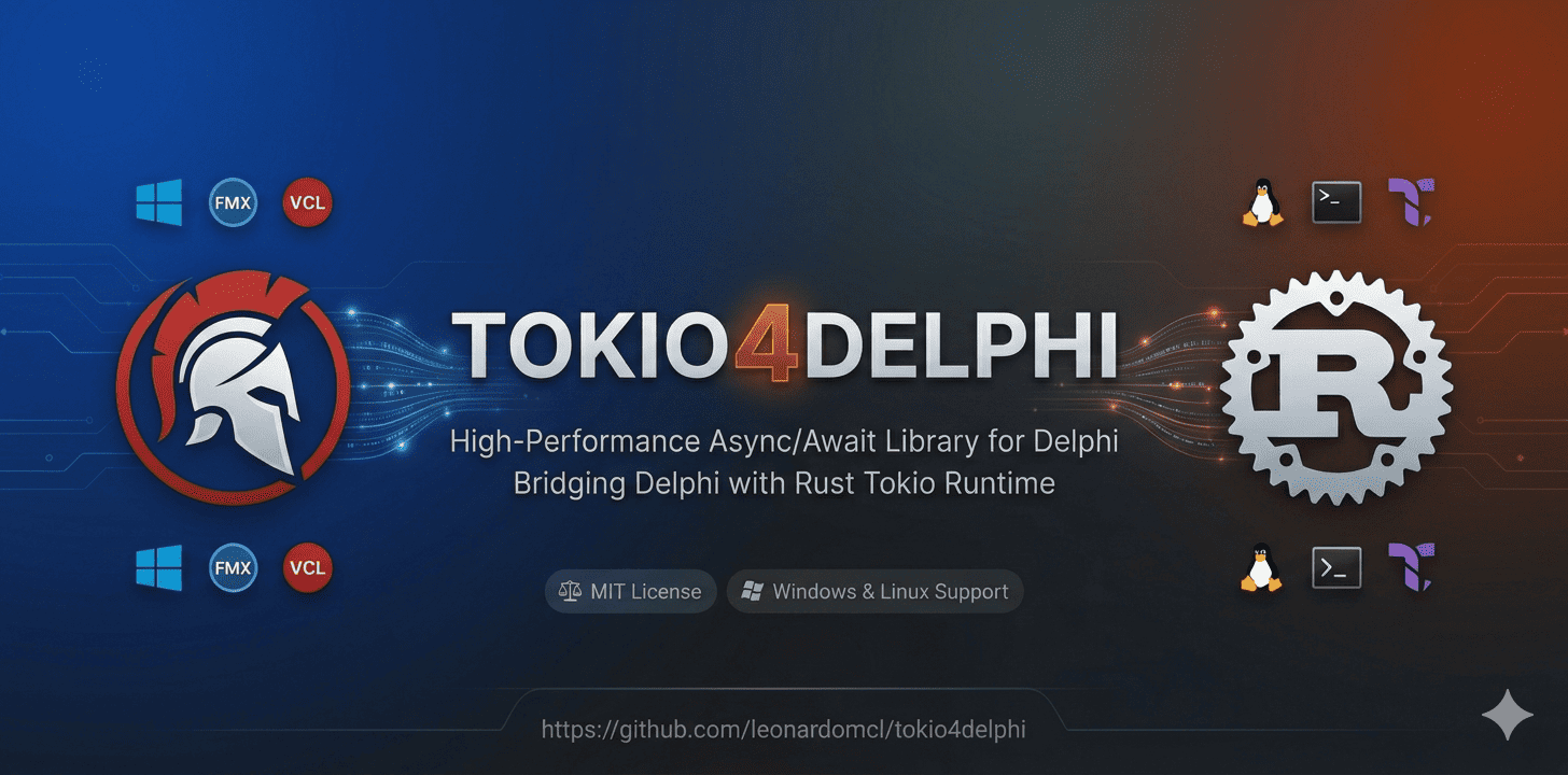 GitHub - leonardomcl/tokio4delphi: High-performance async/await library ...