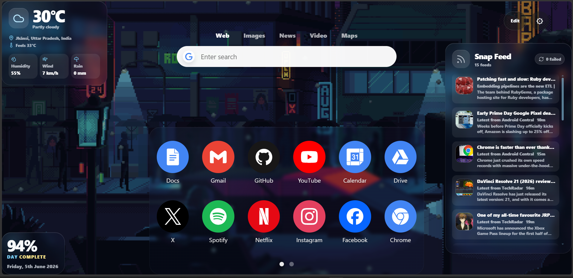 GitHub - aakiliqbal/snapTab: Inspired by infinity-new-tab-pro and nova ...