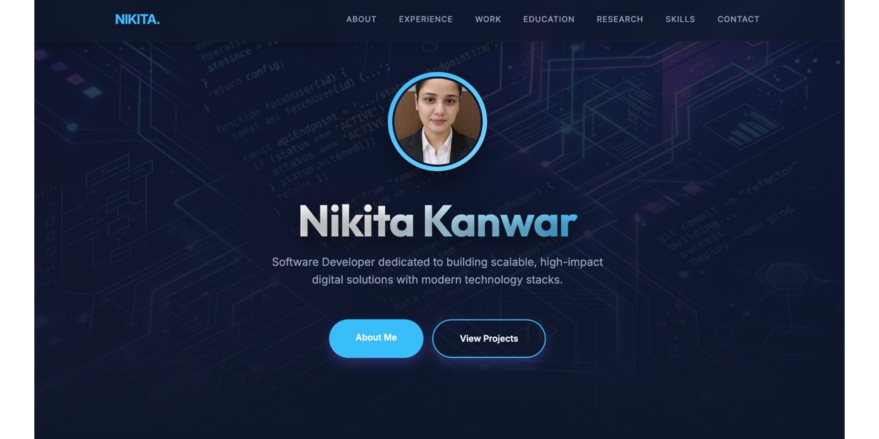 GitHub - NikitaKanwar2/My_Portfolio: Personal portfolio showcasing my ...