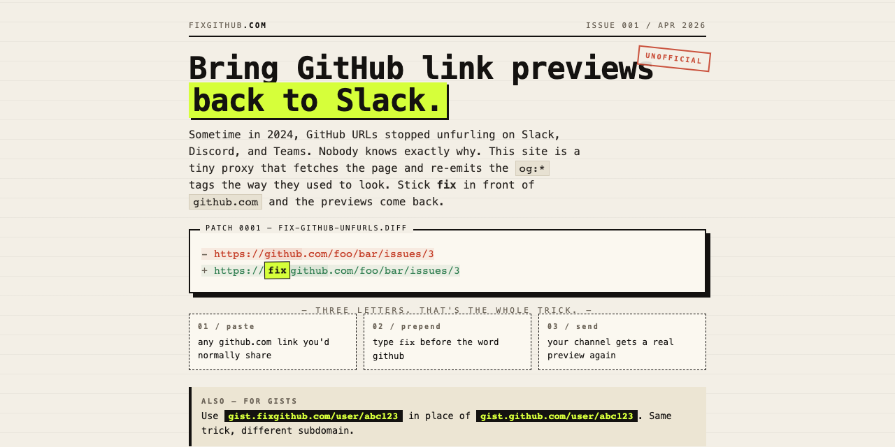 fixgithub.com