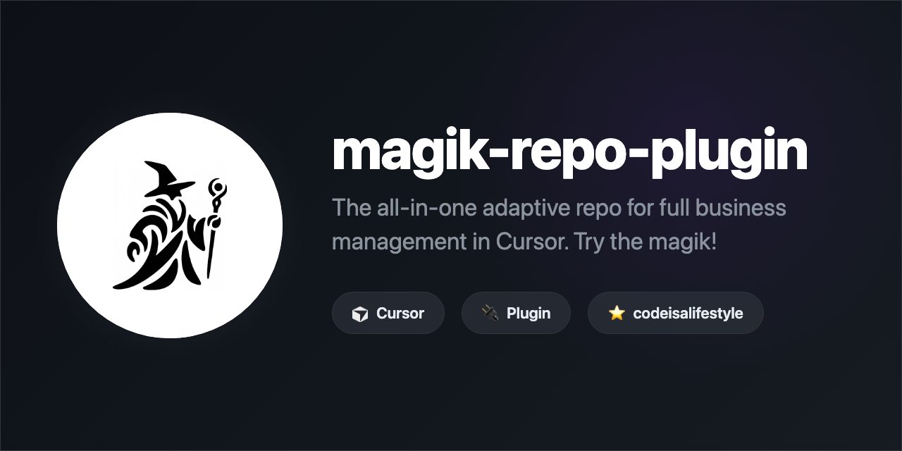 GitHub - codeisalifestyle/magik-repo-plugin: The all-in-one harness for ...
