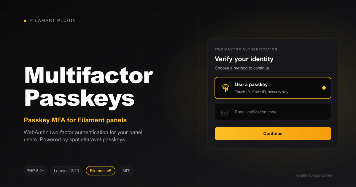 filament-multifactor-passkeys