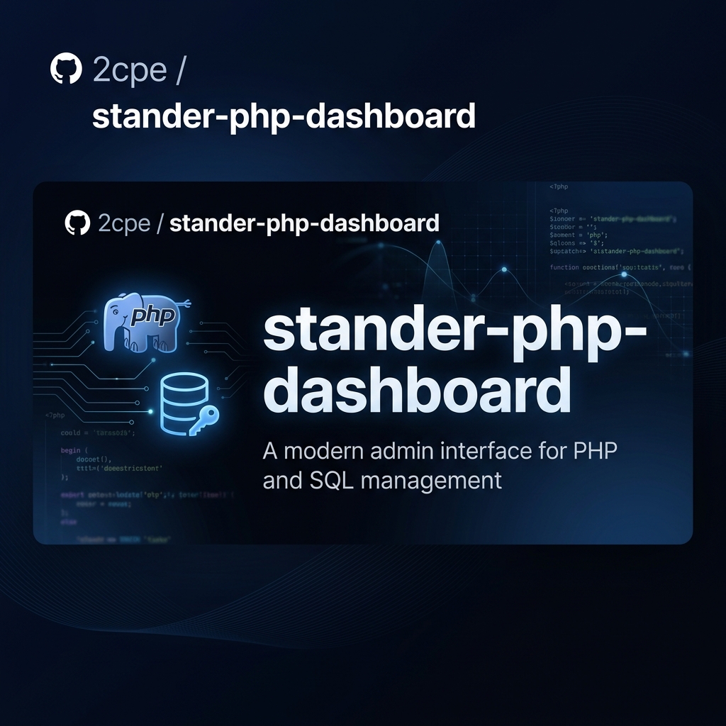 GitHub - 2cpe/stander-php-dashboard · GitHub