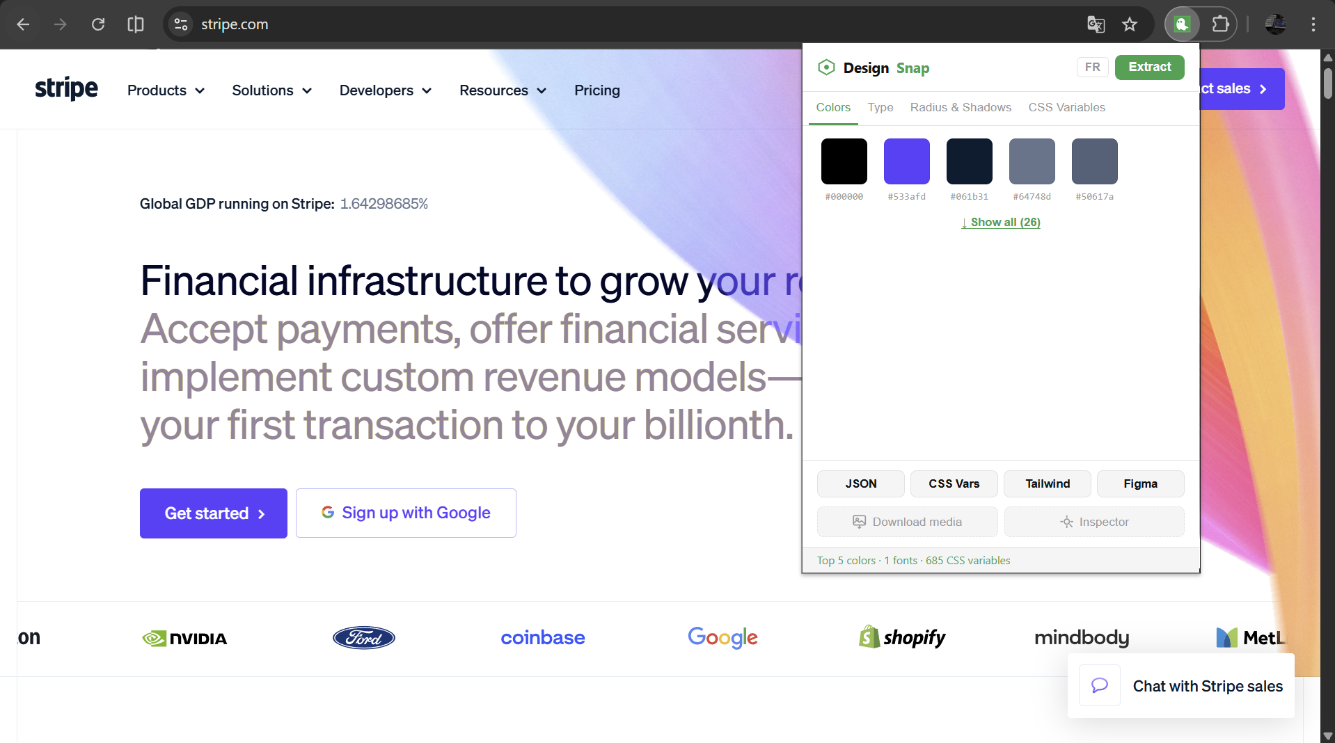GitHub - hdif004/DesignSnap: Extract design tokens, inspect elements ...