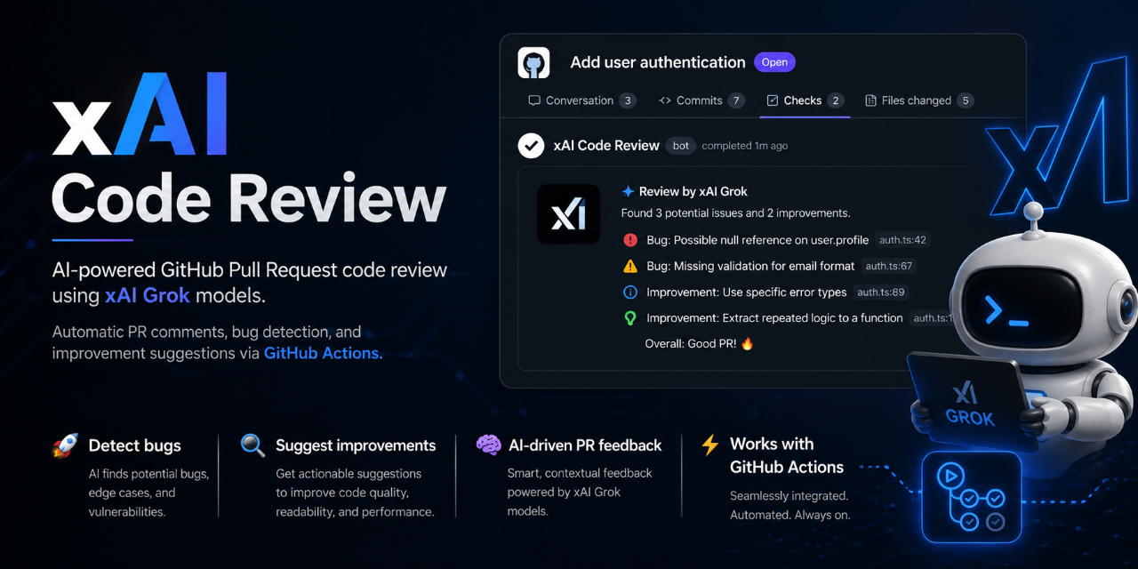 xAI Code Review · Actions · GitHub Marketplace · GitHub
