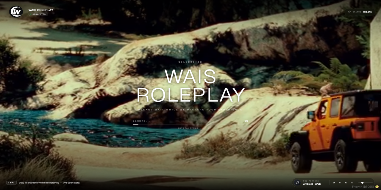 GitHub - Wais-Studios/cfx_wais_studios_loadingscreen: Polished FiveM ...