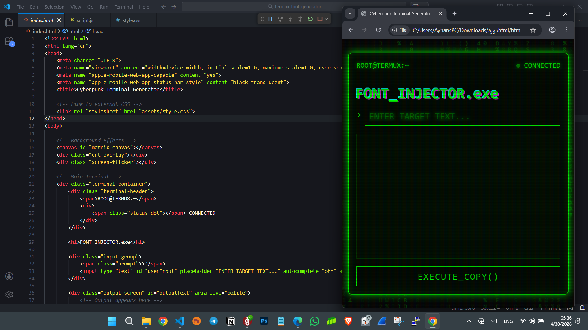 Font-Generator-CyberpunkTerminal