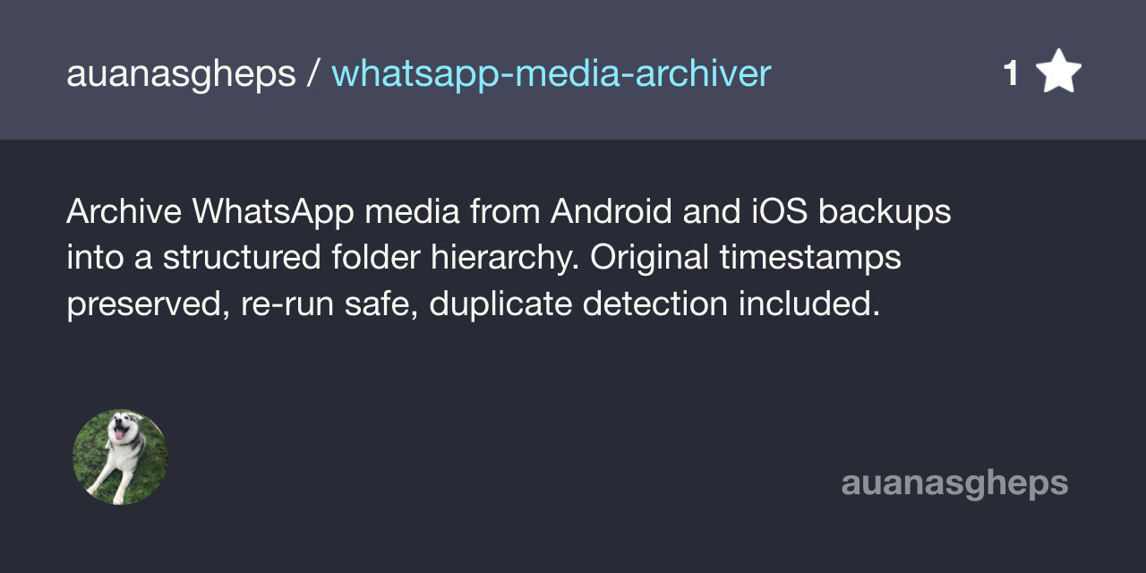 whatsapp-media-archiver