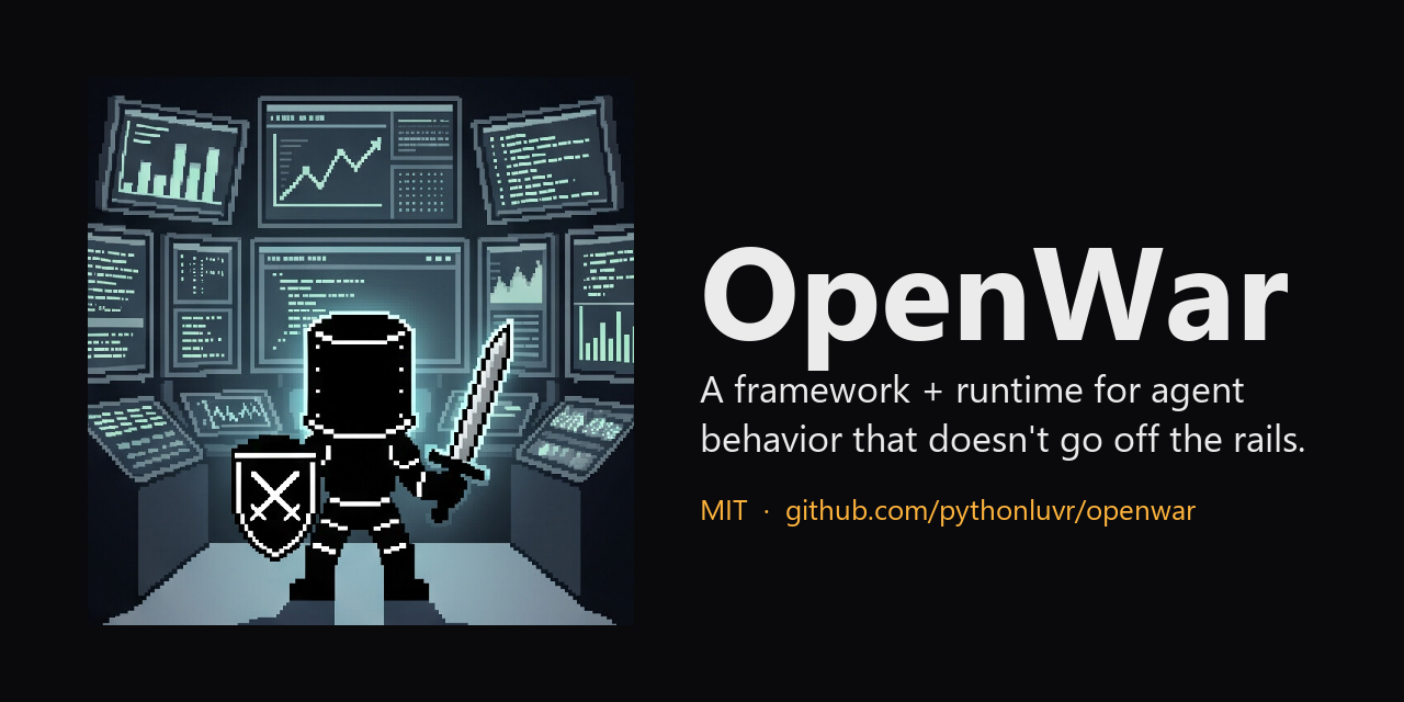 GitHub - PythonLuvr/openwar: Discipline layer for CLI agents. Run ...