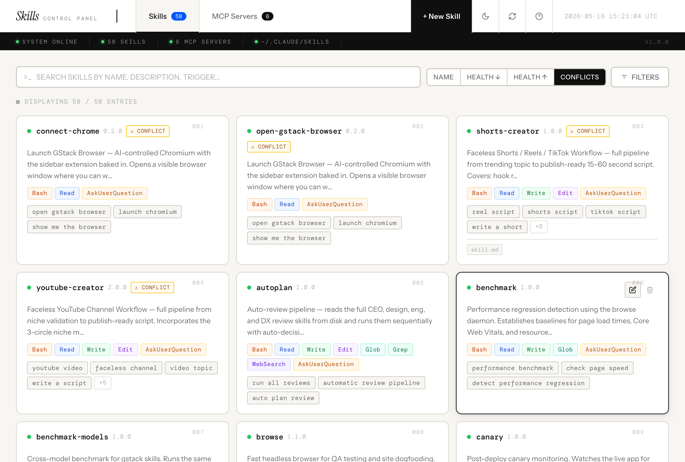 GitHub - Shivang-Agarwal11/claude-skills-dashboard: Visual control ...