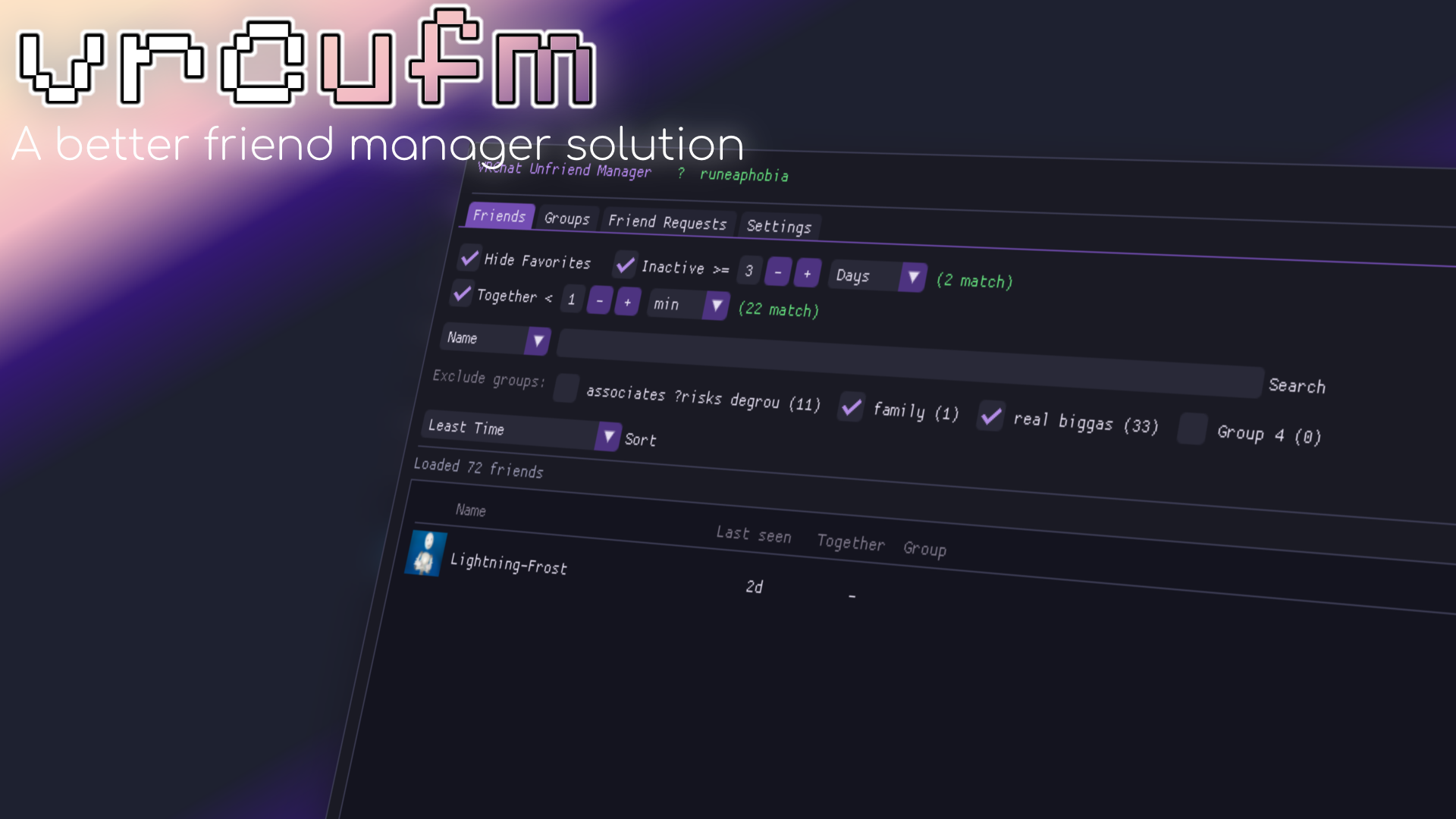 GitHub - hollyntt/VRChat-Unfriend-Manager: VRC:UFM is a powerful ...