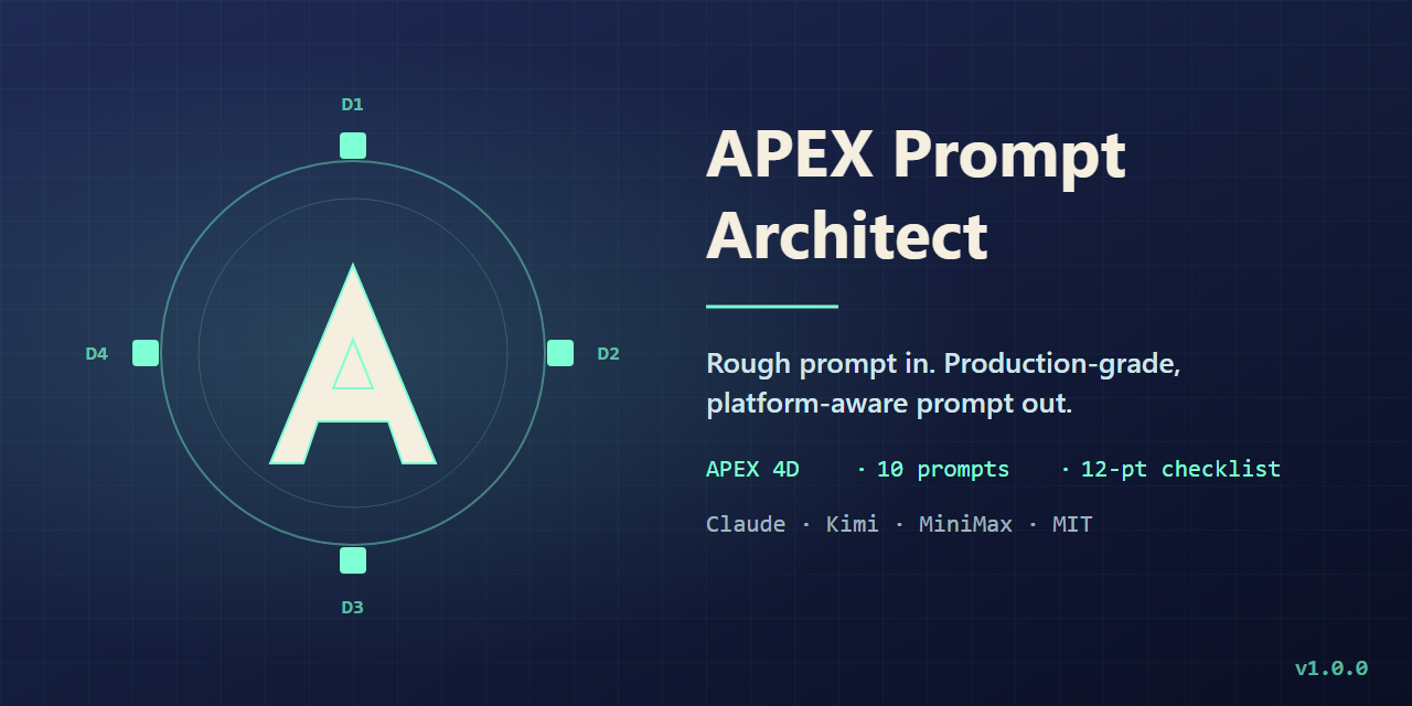 GitHub - drxvb/apex-prompt-architect: APEX Prompt Architect — multi ...