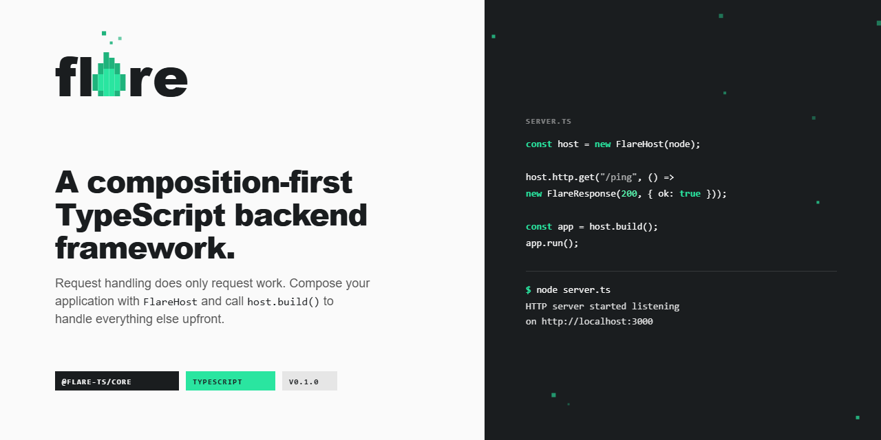 Flare TS: TypeScript HTTP-фреймворк для Node и Cloudflare Workers