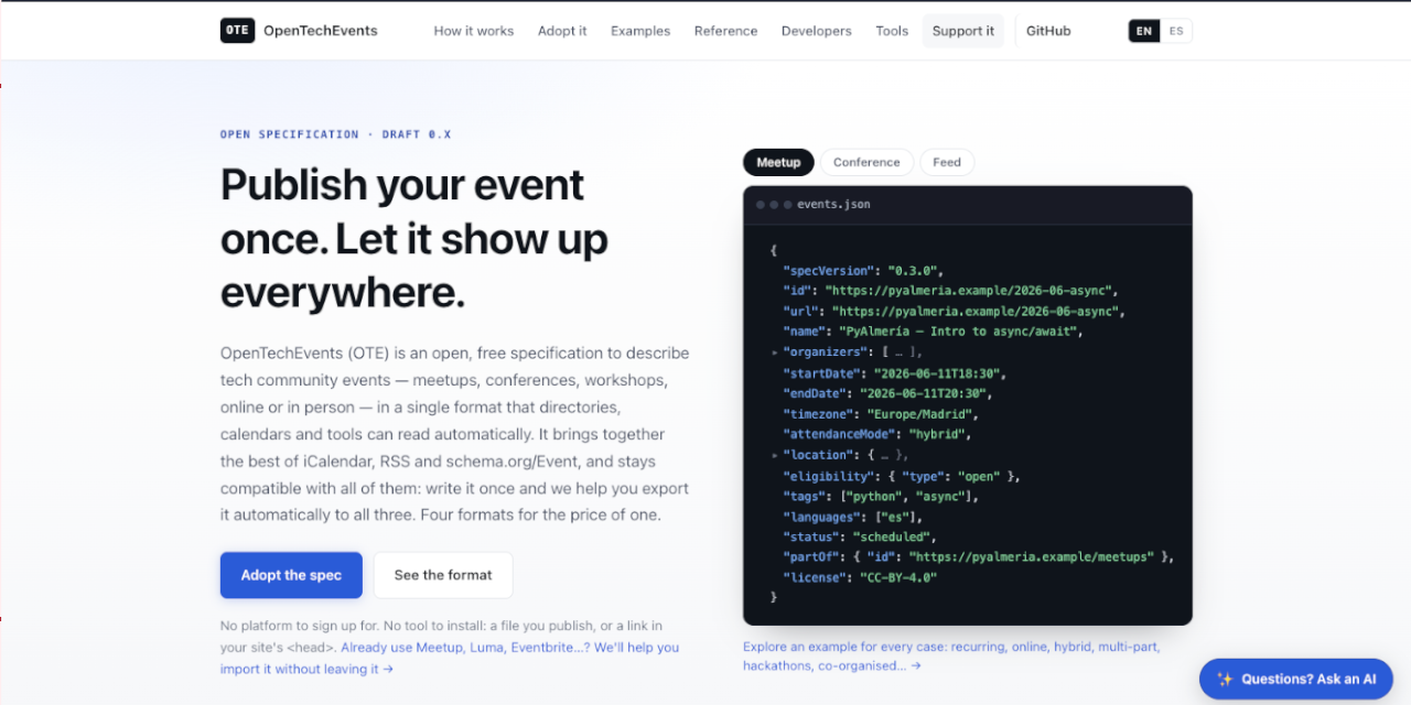 opentechevents-spec