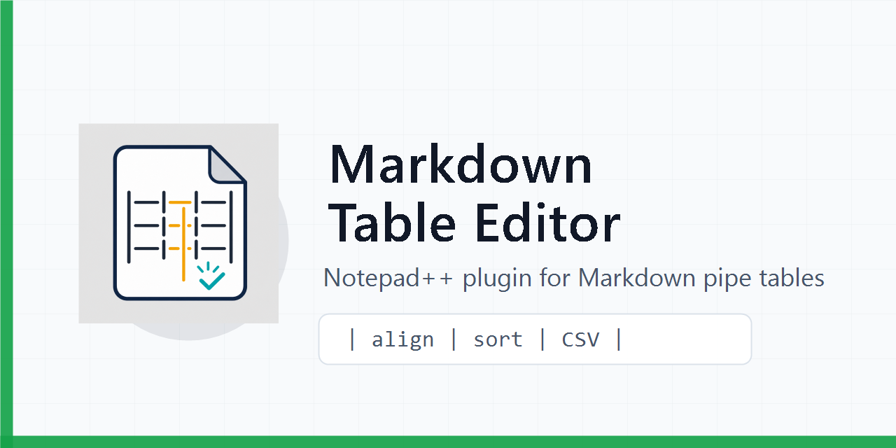 NppMarkdownTableEditor