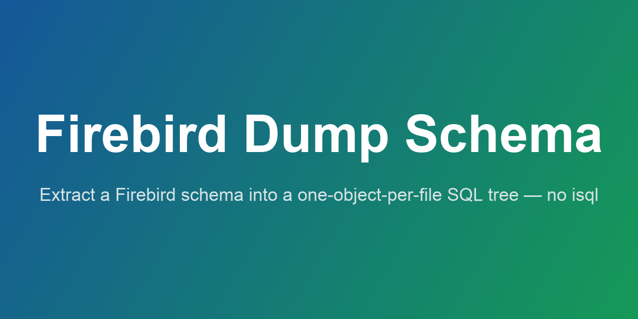 firebird-dump-schema