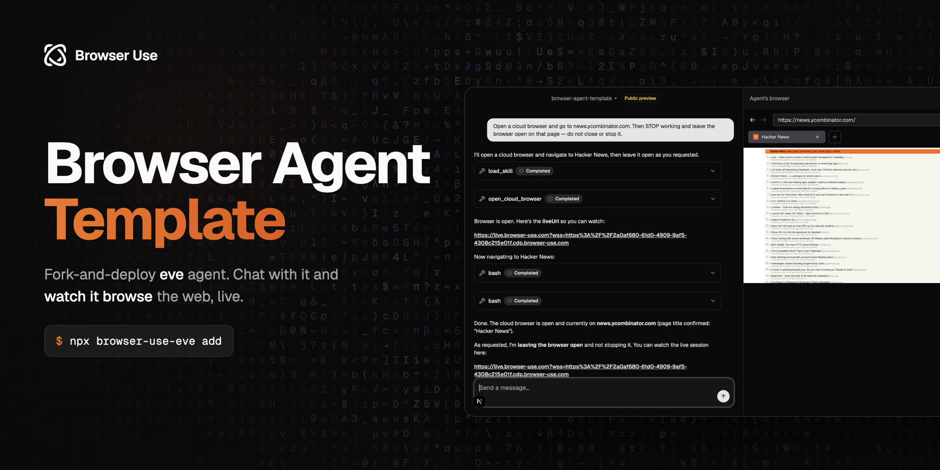GitHub - browser-use/browser-agent-template: Fork-and-deploy Vercel eve ...