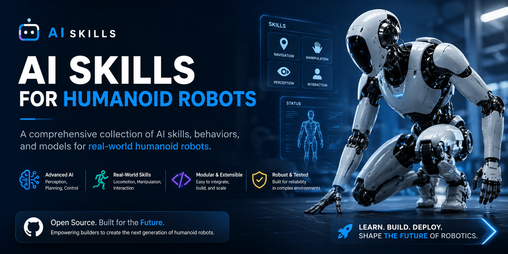 GitHub - salvius/skills: Skills for humanoid robots · GitHub