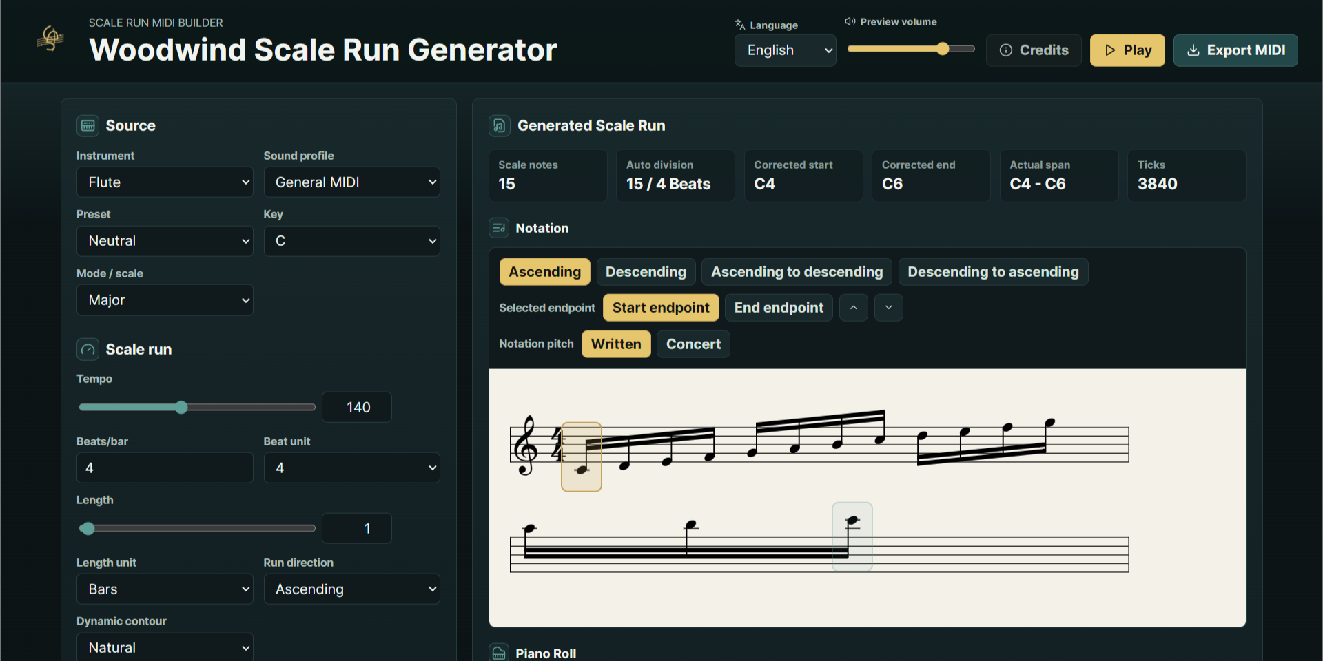 woodwind-scale-run-generator