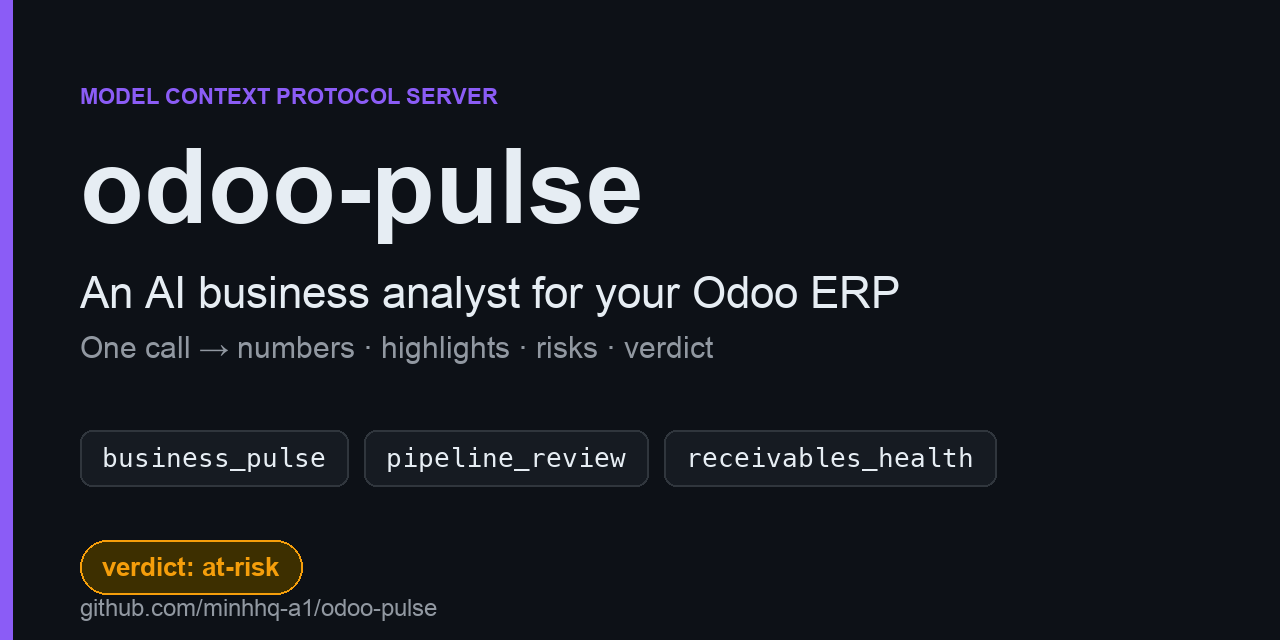 GitHub - minhhq-a1/odoo-pulse: An AI business analyst for your Odoo ERP ...