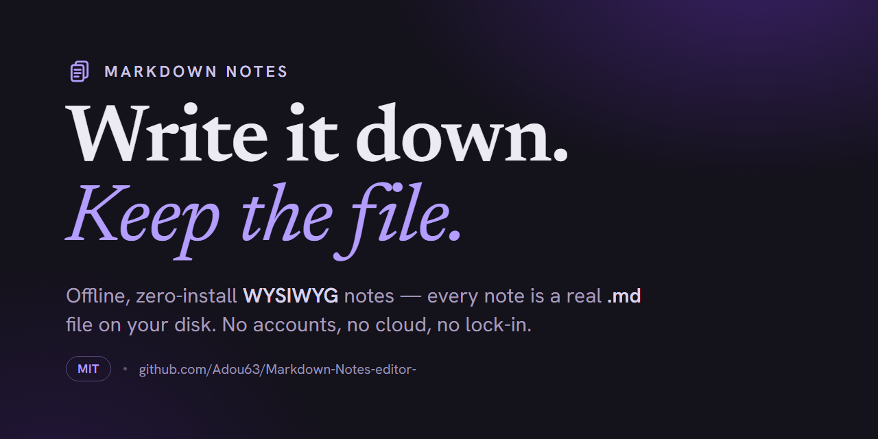 Markdown-Notes-editor-