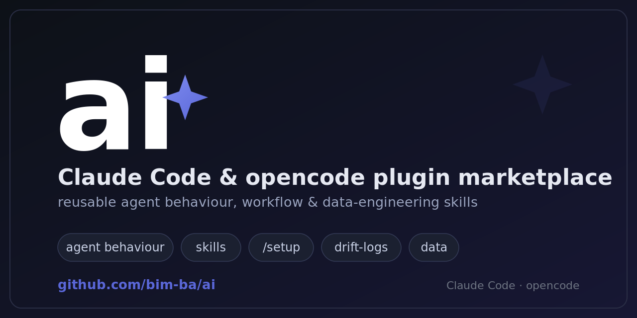 GitHub - bim-ba/ai: Claude Code & opencode plugin marketplace — agent ...
