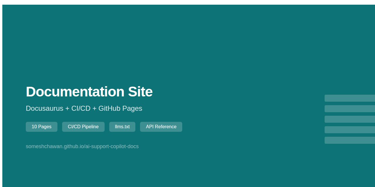 GitHub - Someshchawan/ai-support-copilot-docs: Documentation site for ...